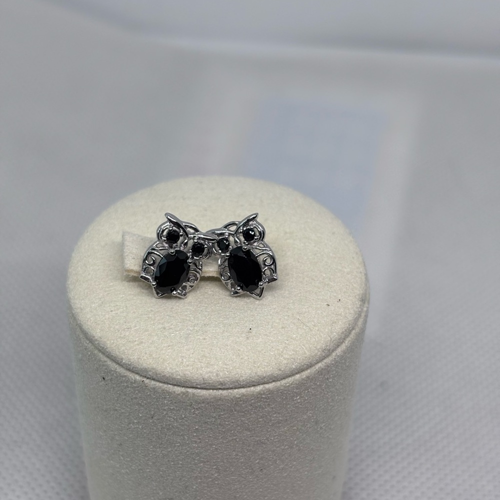 Sterling Silver Spaniel Owl earrings